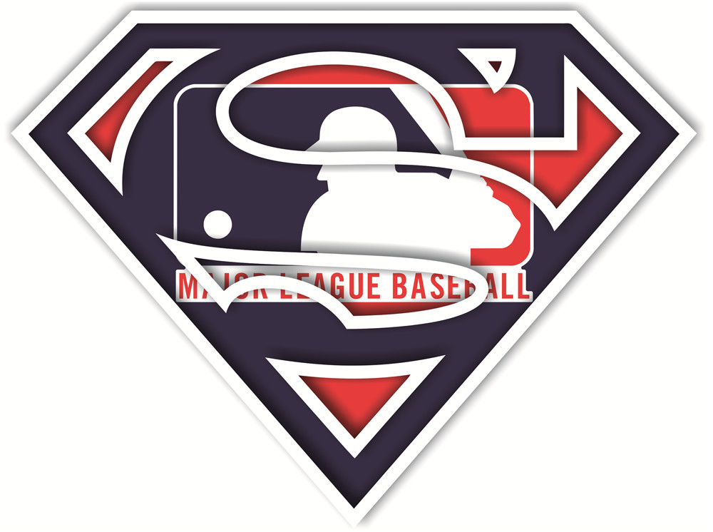 Major League Baseball superman logos iron on heat transfer